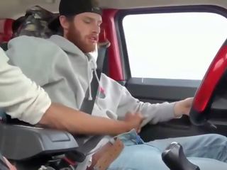 Two magnificent Men Masturbating In The Car